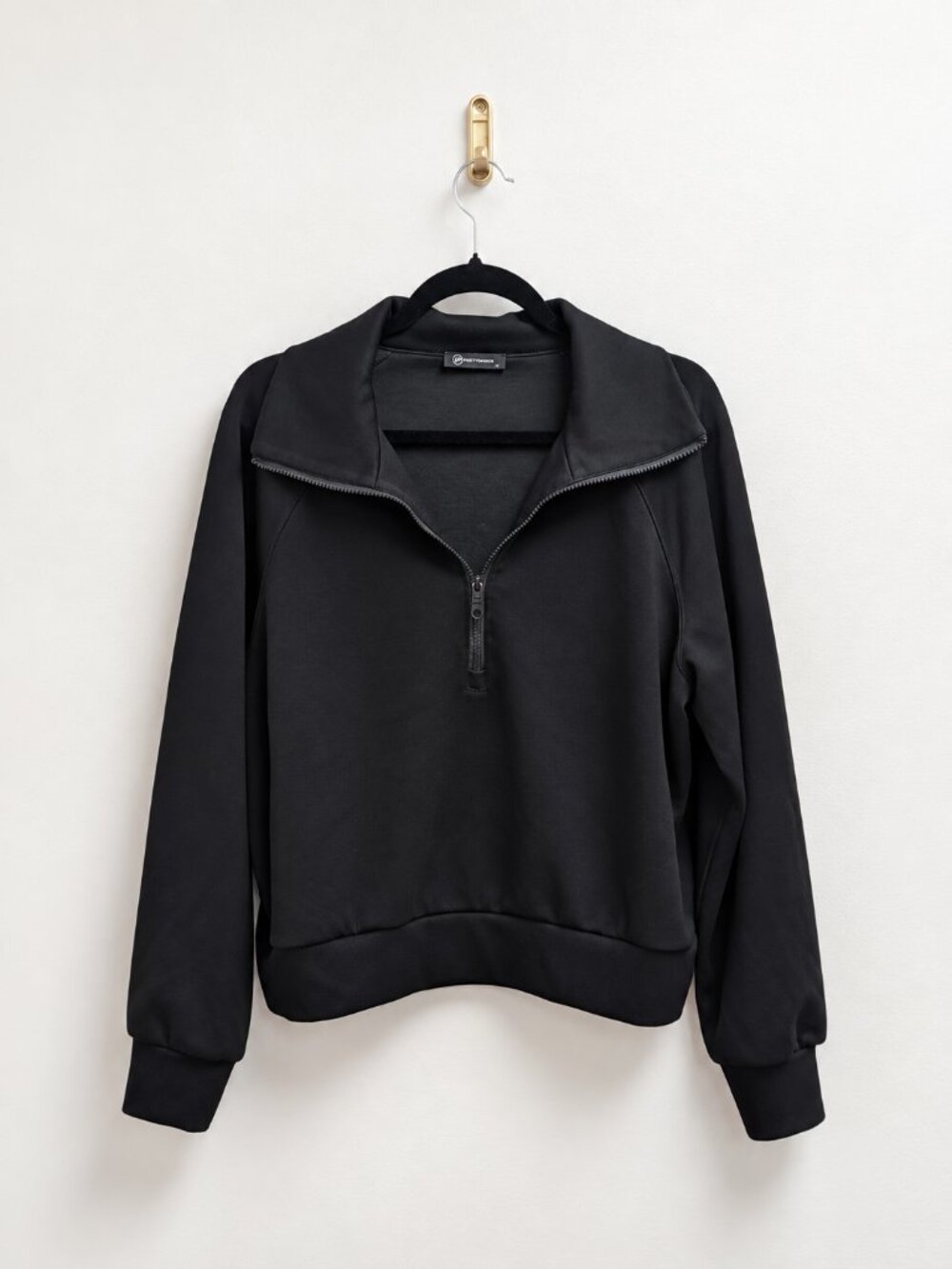 PrettyGarden Black Quarter-Zip Pullover